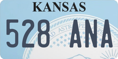 KS license plate 528ANA