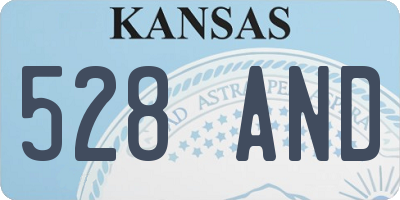 KS license plate 528AND