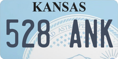 KS license plate 528ANK