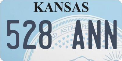 KS license plate 528ANN