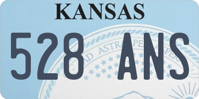 KS license plate 528ANS