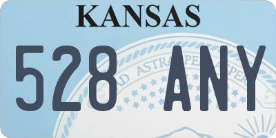 KS license plate 528ANY