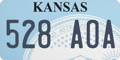 KS license plate 528AOA