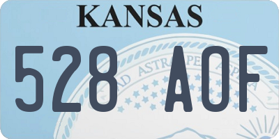 KS license plate 528AOF