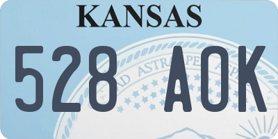 KS license plate 528AOK