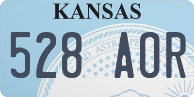 KS license plate 528AOR