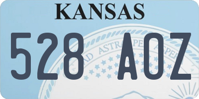 KS license plate 528AOZ