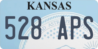 KS license plate 528APS