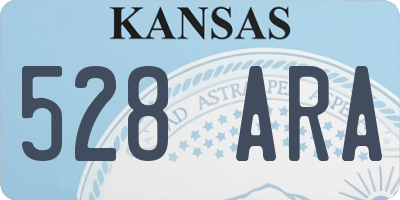 KS license plate 528ARA