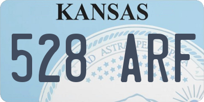 KS license plate 528ARF