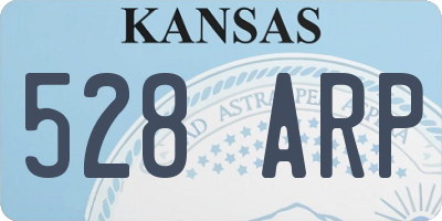 KS license plate 528ARP