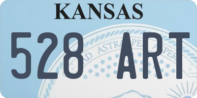 KS license plate 528ART