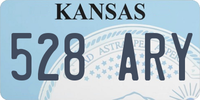 KS license plate 528ARY