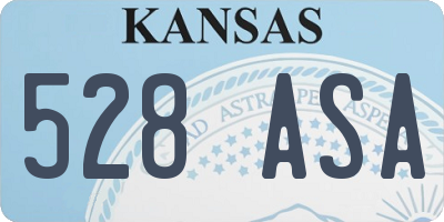 KS license plate 528ASA