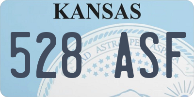 KS license plate 528ASF