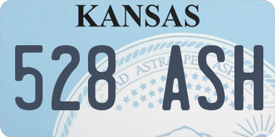 KS license plate 528ASH