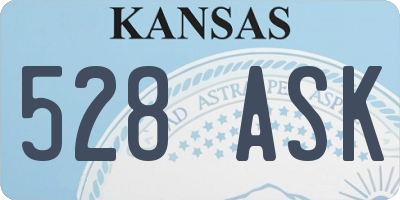 KS license plate 528ASK