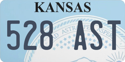 KS license plate 528AST