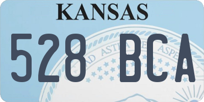 KS license plate 528BCA