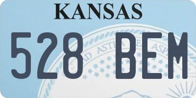 KS license plate 528BEM