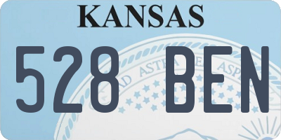 KS license plate 528BEN