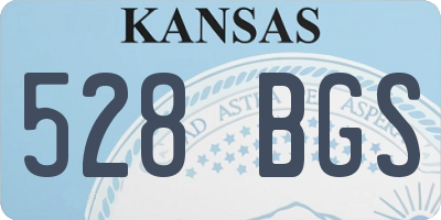 KS license plate 528BGS