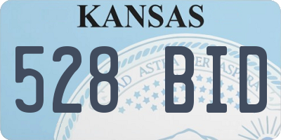 KS license plate 528BID