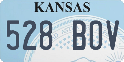 KS license plate 528BOV