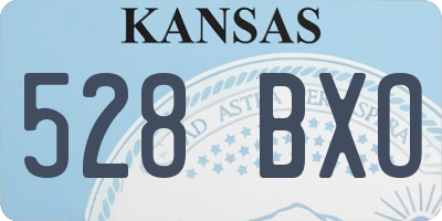 KS license plate 528BXO