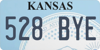 KS license plate 528BYE