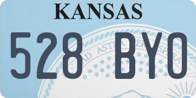 KS license plate 528BYO