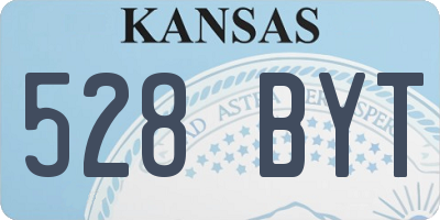KS license plate 528BYT