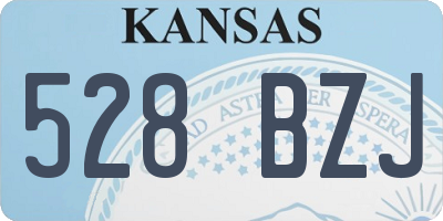 KS license plate 528BZJ