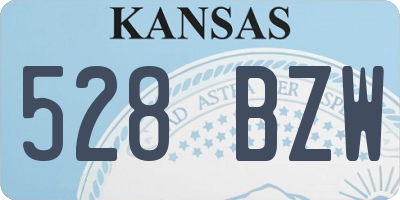 KS license plate 528BZW