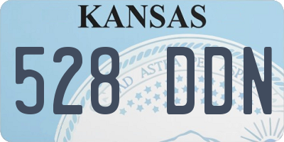 KS license plate 528DDN