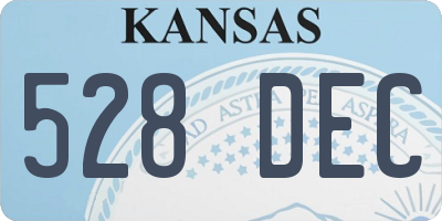 KS license plate 528DEC