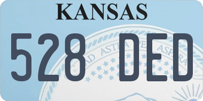 KS license plate 528DED
