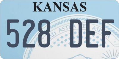 KS license plate 528DEF