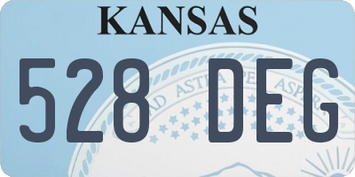 KS license plate 528DEG