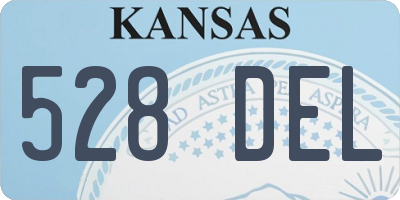 KS license plate 528DEL