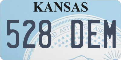 KS license plate 528DEM