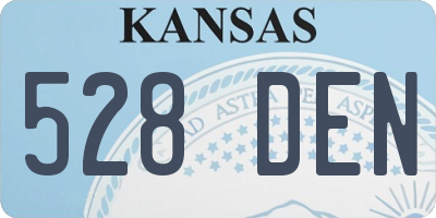 KS license plate 528DEN