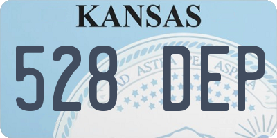 KS license plate 528DEP