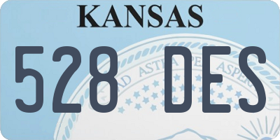 KS license plate 528DES