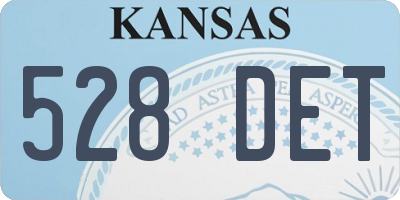 KS license plate 528DET