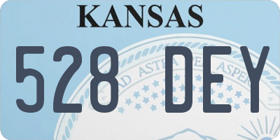 KS license plate 528DEY