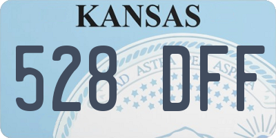 KS license plate 528DFF