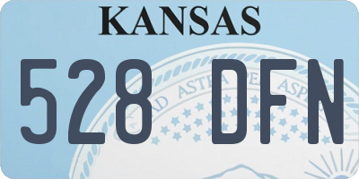 KS license plate 528DFN