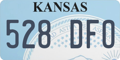 KS license plate 528DFO