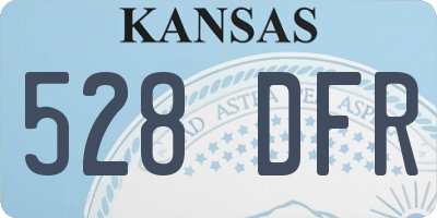 KS license plate 528DFR